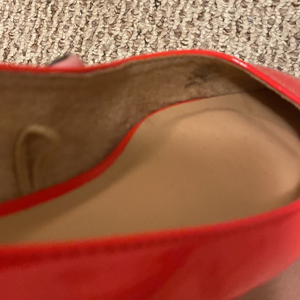 Red flats shiny sling backs - Picture 4 of 5